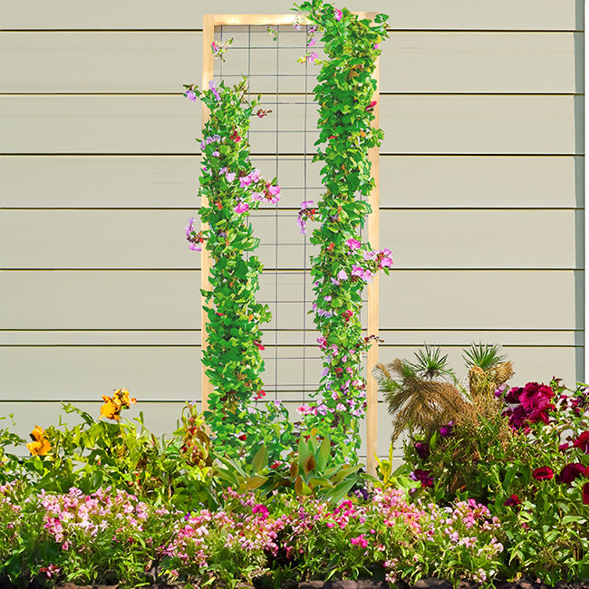 panacea a frame plant trellis Panacea Cedar Framed Wire Grid Trellis, Tan, 72"H – Newtown Feed & Supply