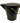 Achla Ash or Seed Bucket with Solid Brass Handles, Black