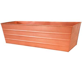 Achla Designs Copper Plated Flower Box, Large, 35.25"L