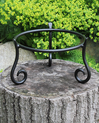 Achla Wrought Iron Stand, Black, 9.5" dia.