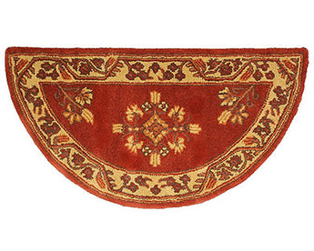 Achla Jardin Half Round Rug, Vermillion