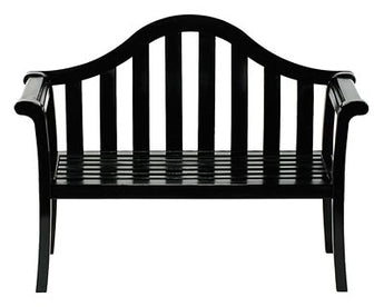 Achla Camelback Bench, Black, 53"L