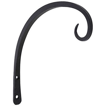 Achla Downcurled Wrought Iron Wall Hook, Black, 8"L