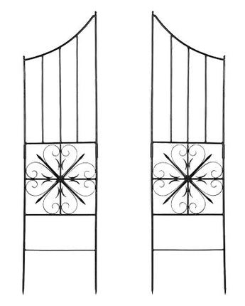 Achla Aldrich Trellis Side Panels, Graphite, 63"H, Set of 2