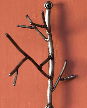 Ancient Graffiti Twig Hanging Hook, Gray, 8.75"H