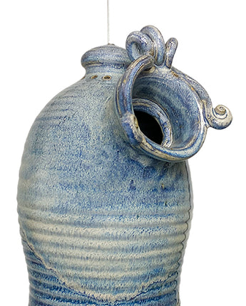 Anthony Stoneware Hanging Bluebird House, French Blue