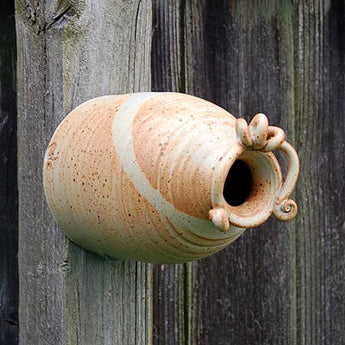 Anthony Stoneware Bottle Bird House, Butternut