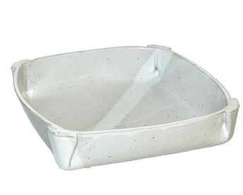 Anthony Stoneware Square Collection Medium Casserole, White