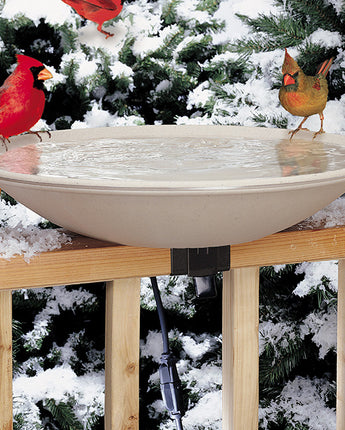 Allied Precision Deck Mounted Heated Bird Bath, Stone Color