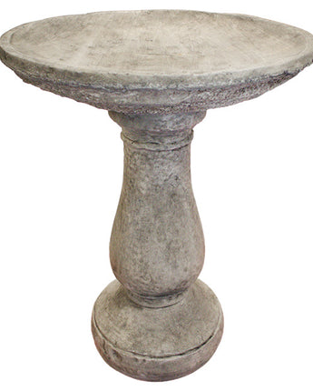 Athens Oval Standing Bird Bath & Baluster Pedestal, Pre Aged