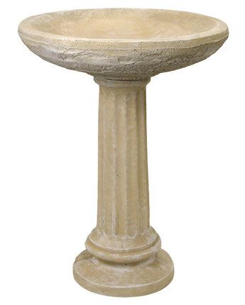 Athens Collanade Standing Bird Bath & Pedestal, Desert Sand