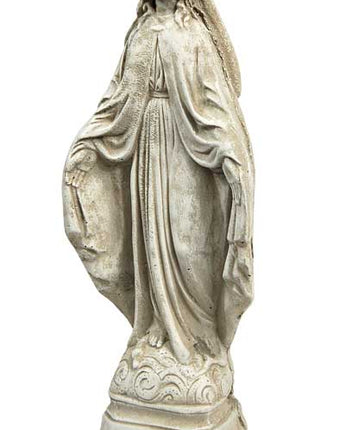 Athens Tiny Mary Statue, Marble Tone