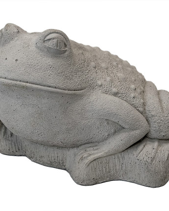 Athens Large Frog with Sculpted Eyes Statue, Unpainted