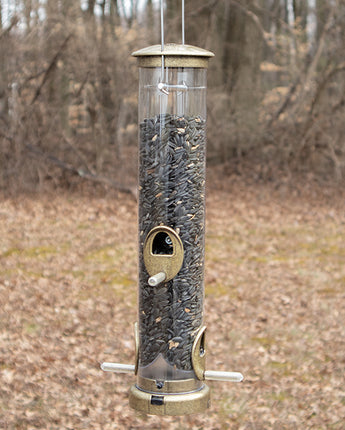 Aspects Seed Tube Wild Bird Feeder, Medium, Antique Brass