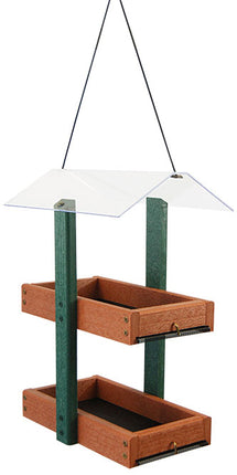 Audubon Going Green Double Platform Bird Feeder, Green/Brown