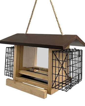 Audubon Ultimate Renewable Ranch Bird Feeder with Suet Cages