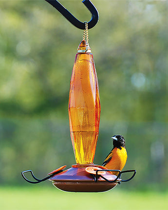 Audubon Cut Glass Oriole Feeder, Amber, 10 oz.