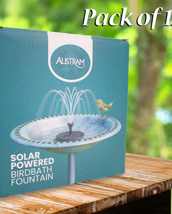 Austram Solar Powered Birdbath Fountain, Pack of 12