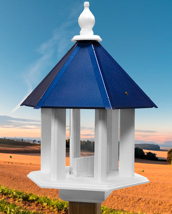 Wing & A Prayer Azalea Bird Feeder, Cobalt Blue Roof