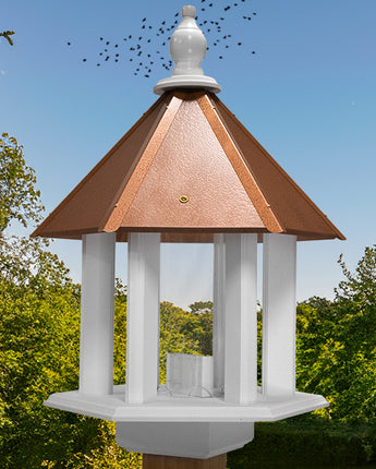 Wing & A Prayer Azalea Bird Feeder, Hammered Copper Roof