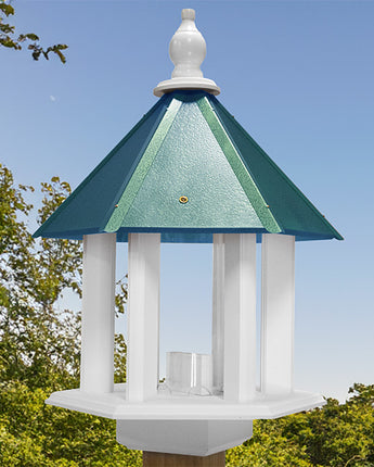 Wing & A Prayer Azalea Bird Feeder, Verdigris Roof