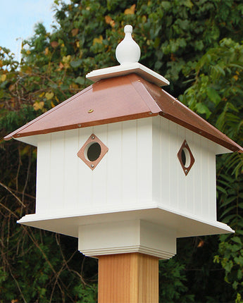 Wing & A Prayer Carriage Bird House, Hammered Copper Roof