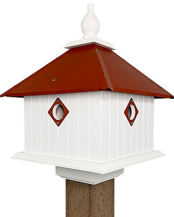 Wing & A Prayer Carriage Bird House, Redwood Colored Roof