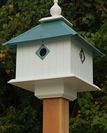 Wing & A Prayer Carriage Bird House, Verdigris Roof