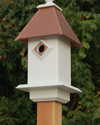 Wing & A Prayer Classic Bluebird House, Hammered Copper Roof