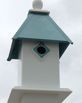 Wing & A Prayer Classic Bluebird House, Verdigris Roof