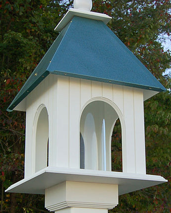 Wing & A Prayer Dogwood Bird Feeder, Verdigris Roof