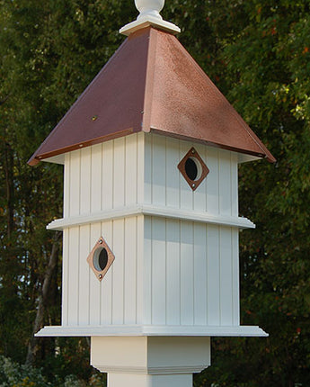 Wing & A Prayer Holly Bird House, Hammered Copper Roof