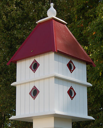 Wing & A Prayer Plantation Bird House, Merlot Red Roof