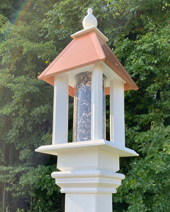 Wing & A Prayer Pavilion Bird Feeder, Hammered Copper Roof