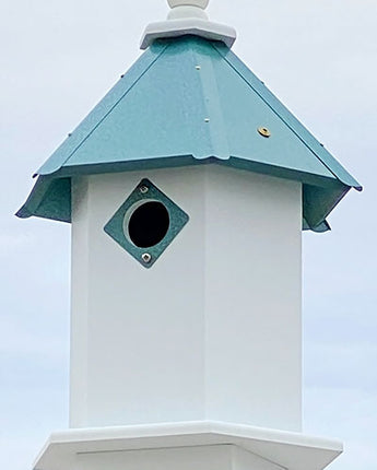 Wing & A Prayer Bluebird Hexagonal House, Verdigris Roof