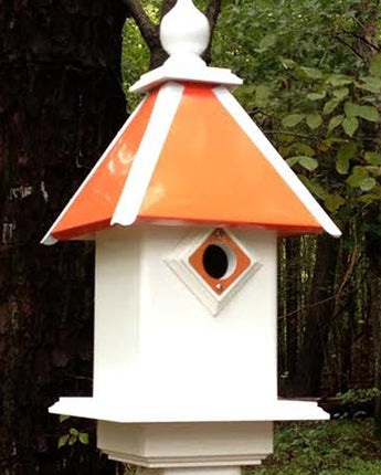 Wing & A Prayer Team Colors Bird House, Orange and White