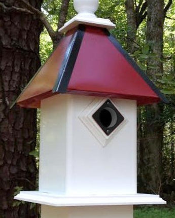 Wing & A Prayer Team Colors Bird House, Red and Black