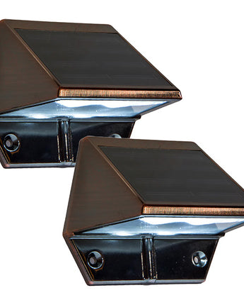 Classy Caps Copper Plated Deck & Wall Lights, Pack of 2