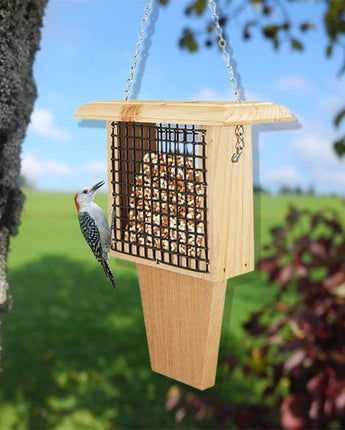 Coveside Woodpecker Suet Feeder with Tail Prop