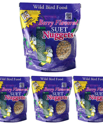 C&S Berry Flavored Suet Nuggets, 27 oz., Pack of 4