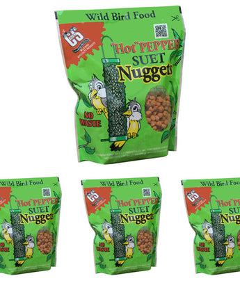 C&S Hot Pepper Suet Nuggets, 27 oz., Pack of 4