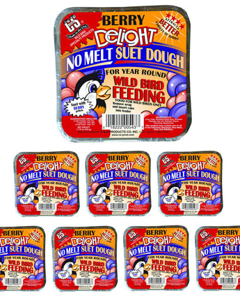 C&S Berry Delight No Melt Suet Cakes, 11.75 oz., Pack of 8