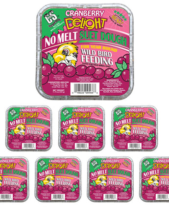 C&S Cranberry Delight No Melt Suet Dough, 11.75 oz., 8 Pack