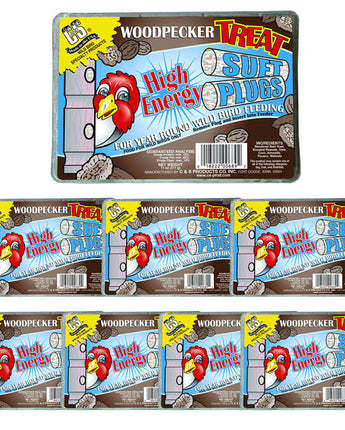 C&S Woodpecker High Energy Treat Suet Plugs, Eight 4-packs