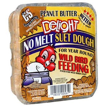 C&S Peanut Butter Delight No Melt Suet, 11.75 oz, Pack of 12