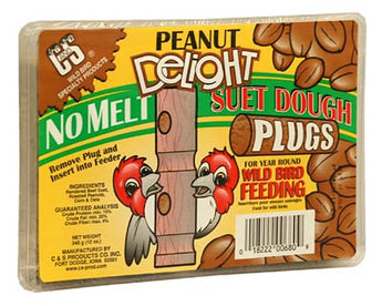 C&S Peanut Delight No Melt Suet Plugs, twelve 4-packs