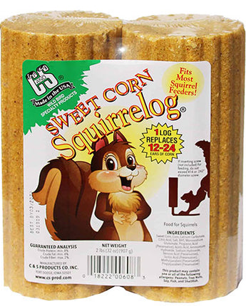 C&S Sweet Corn Squirrelog, 16 oz., Case of Dozen 2-packs