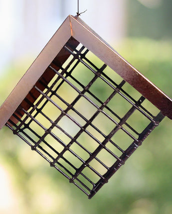 C&S Hanging Suet Basket with Copper Colored Roof