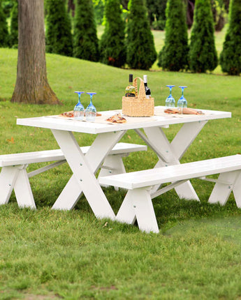 Dura-Trel Picnic Table w/ Unattached Benches, 6'