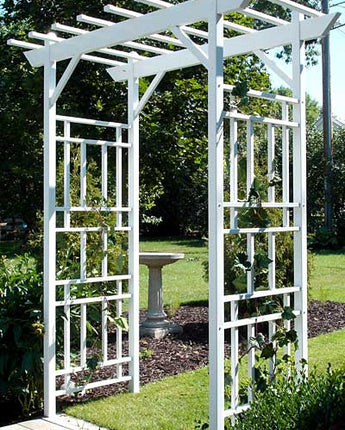 Dura-Trel Wellington Arbor, White, 85"H